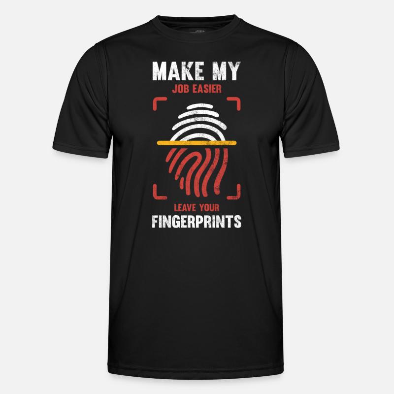 Make my job easier Leave - Men's Functional T-Shirt - black