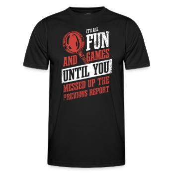 Tout est amusant et des jeux jusqu’à ce que vous le gâchiez - T-shirt sport Homme - noir - Devant - AI Model Male 178 dark (178cm)