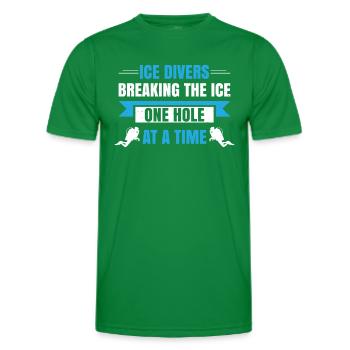 huards brisant le trou de glace trou par trou, - T-shirt sport Homme - vert - Devant - AI Model Male 178 dark (178cm)