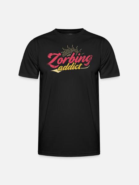 Zorbing Addict, Zorbing - Men's Functional T-Shirt - black