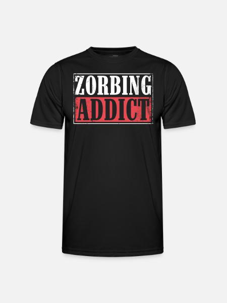 Zorbing Addict, Zorbing - Men's Functional T-Shirt - black