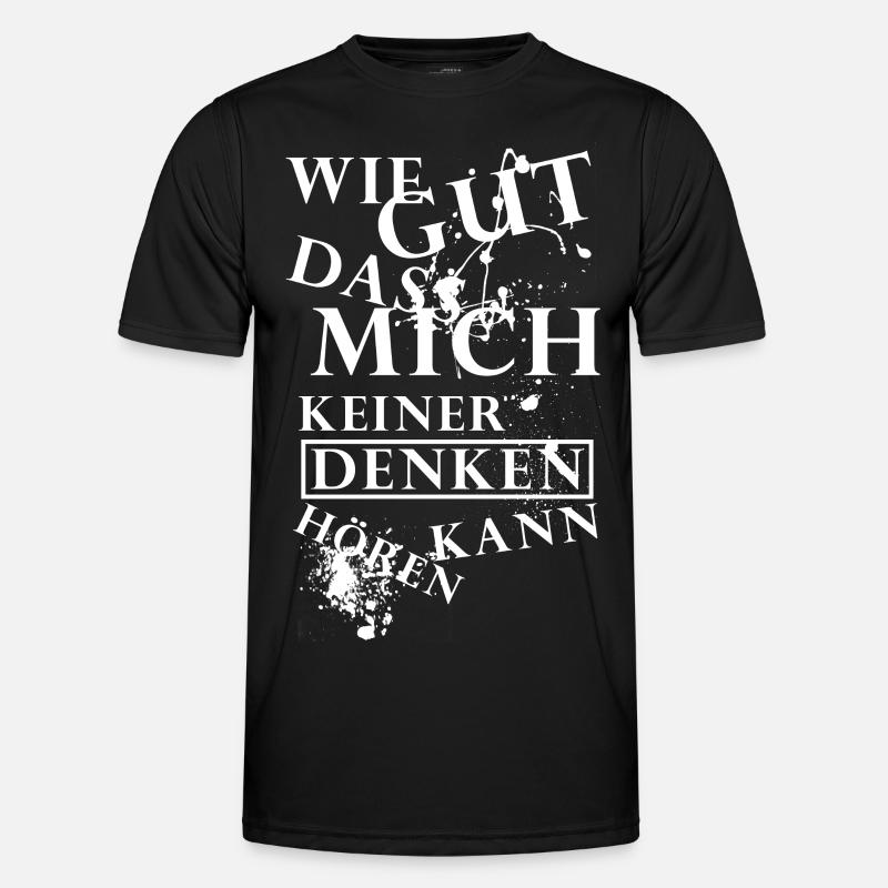 How good that no one can hear me thinking - V2 - Men's Functional T-Shirt - black