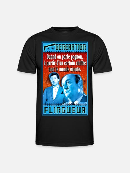 quand on parle pognon - T-shirt sport Homme - noir