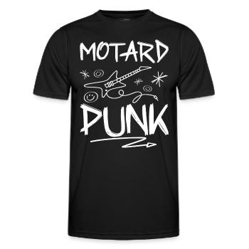 Fan De Motos Motard Punk Rock - T-shirt sport Homme - noir - Devant - AI Model Male 178 dark (178cm)
