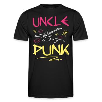 Onkel Punk Rock - Männer Funktions-T-Shirt - Schwarz - Vorne - AI Model Male 178 dark (178cm)