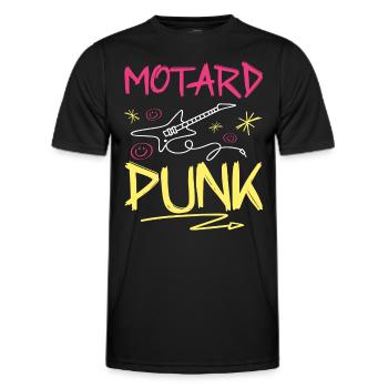 Fan De Motos Motard Punk Rock - T-shirt sport Homme - noir - Devant - AI Model Male 178 dark (178cm)