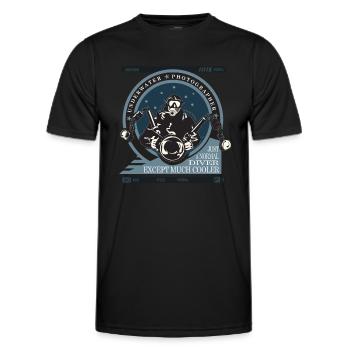 Photographe sous-marin Plongée - T-shirt sport Homme - noir - Devant - AI Model Male 178 dark (178cm)