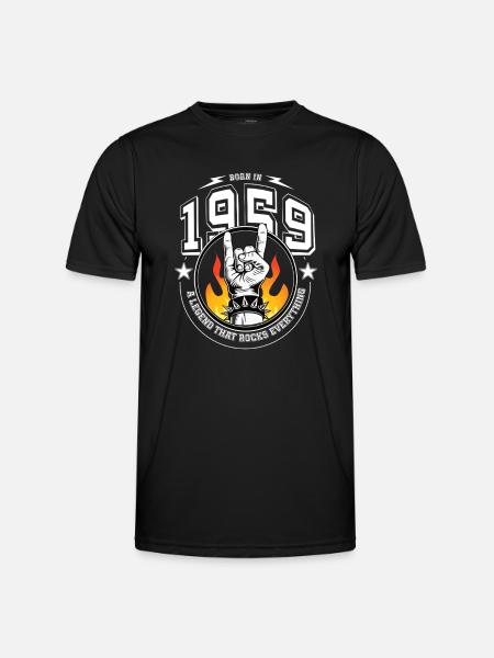 1959 Birthday, rocks everything - Men's Functional T-Shirt - black