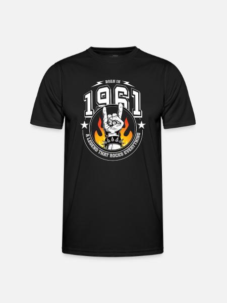 1961 Birthday, rocks everything - Men's Functional T-Shirt - black