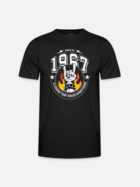 1967 Birthday, rocks everything - Men's Functional T-Shirt - black
