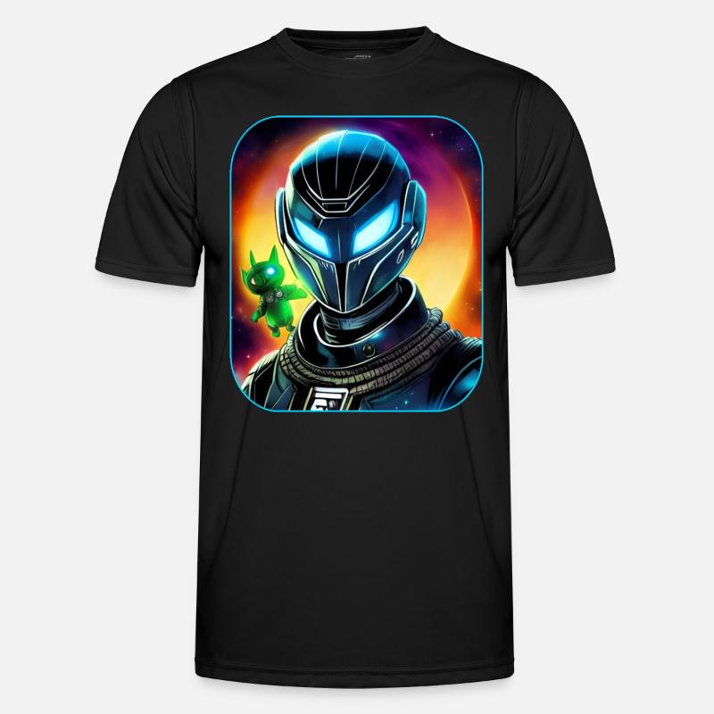 Astronaute de l’espace avec une fée extraterrestre T-shirt sport Homme