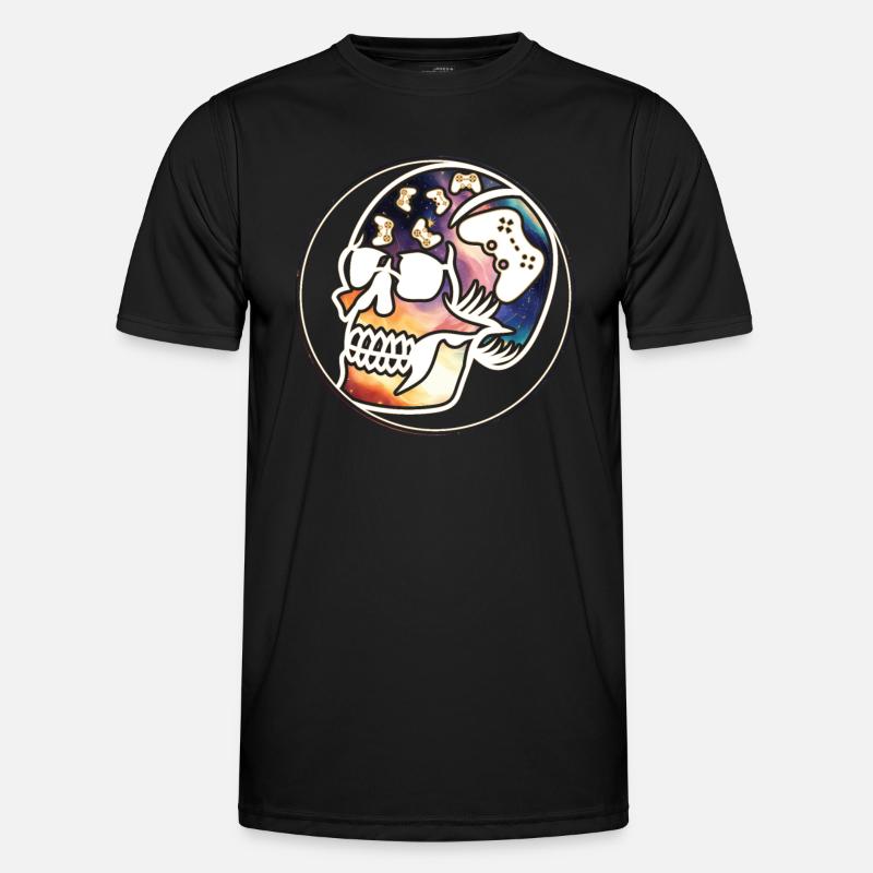 Play Controller Gaming Skull Controller - T-shirt sport Homme - noir