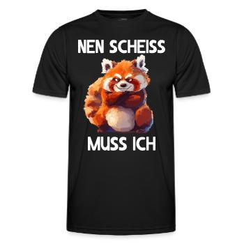 Red Panda Cat Bear Red Panda Nen merde doit - T-shirt sport Homme - noir - Devant - AI Model Male 178 dark (178cm)
