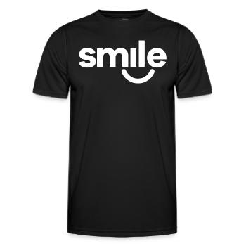 Smile - Männer Funktions-T-Shirt - Schwarz - Vorne - AI Model Male 178 dark (178cm)