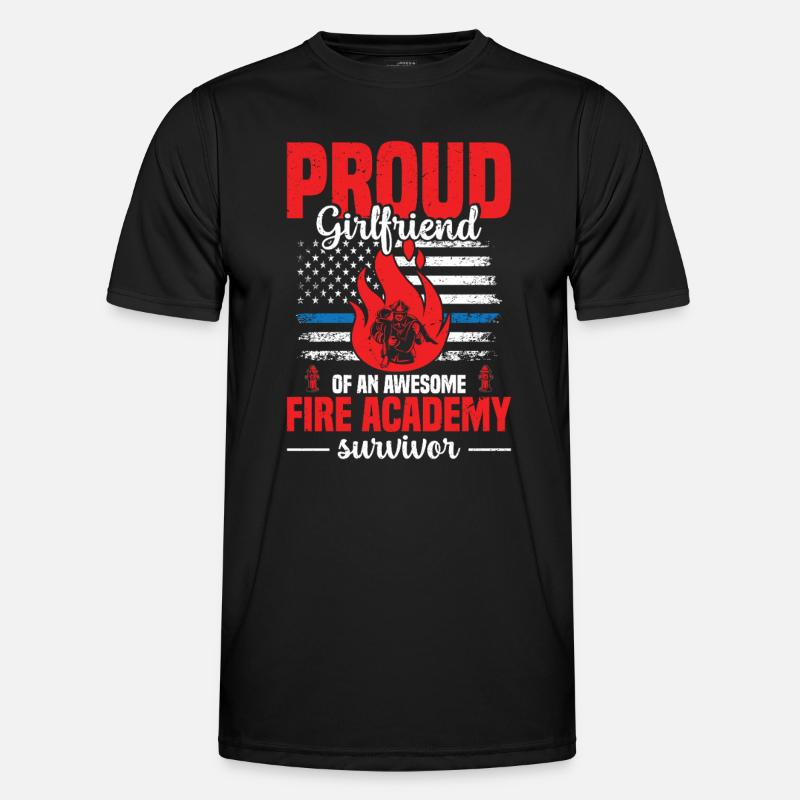 Stolze Freundin Einer Awesome Fire Academy Surviv Männer Funktions-T-Shirt