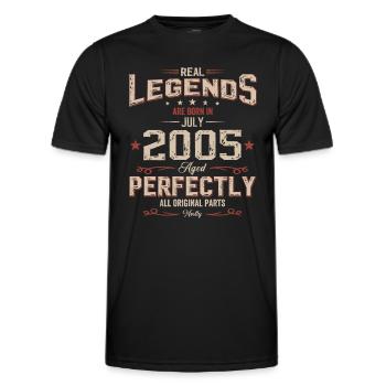 20. Geburtstag Geschenk Mann Vintage Juli 2005 - Männer Funktions-T-Shirt - Schwarz - Vorne - AI Model Male 178 dark (178cm)