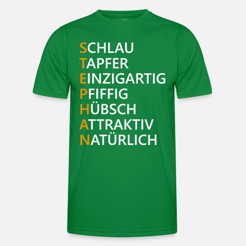 Stephan Name Geschenk Männer Funktions-T-Shirt