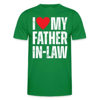 I Love My Father in Law - Men's Functional T-Shirt - kelly green - Front - AI Model Male 178 dark (178cm)