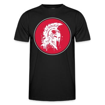 Spartaner Helm Gladiator Symbol - Männer Funktions-T-Shirt - Schwarz - Vorne - AI Model Male 178 dark (178cm)