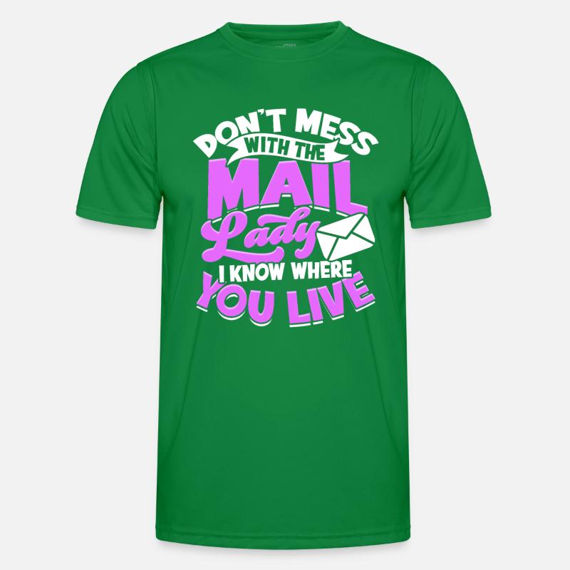 briefträger postbote post geschenk brief paketzust Männer Funktions-T-Shirt