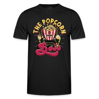 Popcorn Cinema Gift Gift Idea Film Mais Filma - Men's Functional T-Shirt - black - Front - AI Model Male 178 dark (178cm)