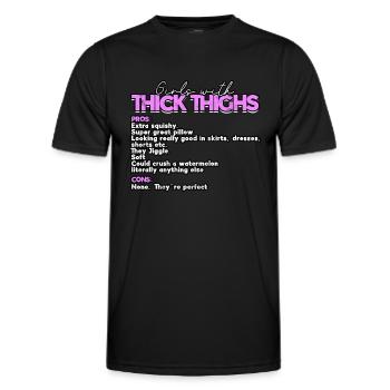 Dick Thick Thighs Thick Thighs Thighs - Men's Functional T-Shirt - black - Front - AI Model Male 178 dark (178cm)