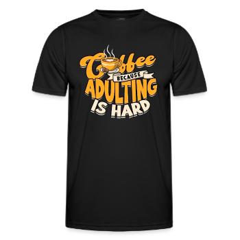 adult humor adult gift birthday ges - Men's Functional T-Shirt - black - Front - AI Model Male 178 dark (178cm)