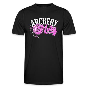 Archery Arrow Hunter Bow Hunting Archer - Men's Functional T-Shirt - black - Front - AI Model Male 178 dark (178cm)