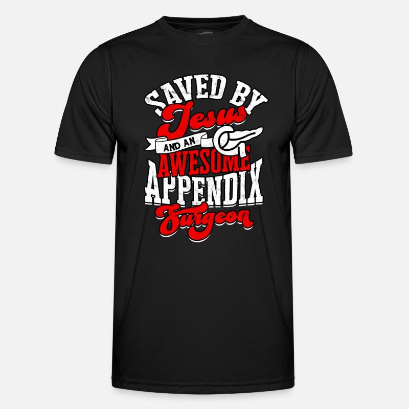 Appendix Operation Appendectomy Removal - Men's Functional T-Shirt - black