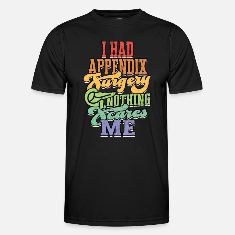 Appendix Operation Appendectomy Removal - Men's Functional T-Shirt - black