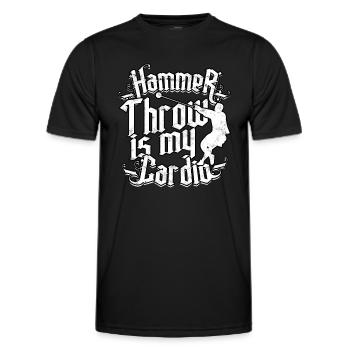 Hammer werfen Strecke und Feldgeschmack Wurf - Männer Funktions-T-Shirt - Schwarz - Vorne - AI Model Male 178 dark (178cm)