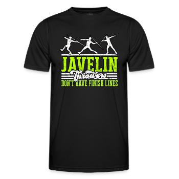 Speer lance des œuvres d’athlétisme - T-shirt sport Homme - noir - Devant - AI Model Male 178 dark (178cm)