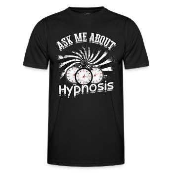 hypnose hypnotisch hypnotisieren hypnotiseur gesch - Männer Funktions-T-Shirt - Schwarz - Vorne - AI Model Male 178 dark (178cm)