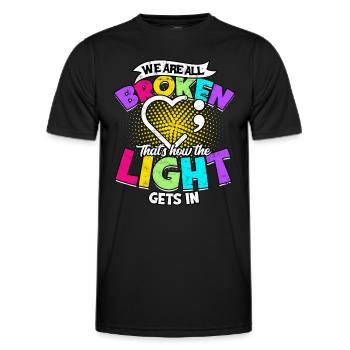 dépression dépressive triste idée cadeau malheureux - T-shirt sport Homme - noir - Devant - AI Model Male 178 dark (178cm)