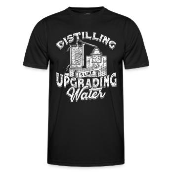 schnaps whiskey brennen schnapsbrenner geschenkide - Männer Funktions-T-Shirt - Schwarz - Vorne - AI Model Male 178 dark (178cm)