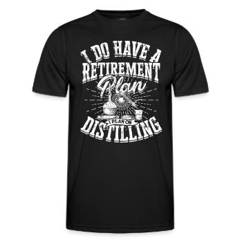 schnaps whiskey brennen schnapsbrenner geschenkide - Männer Funktions-T-Shirt - Schwarz - Vorne - AI Model Male 178 dark (178cm)