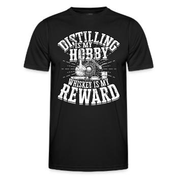 schnaps whiskey brennen schnapsbrenner geschenkide - Männer Funktions-T-Shirt - Schwarz - Vorne - AI Model Male 178 dark (178cm)