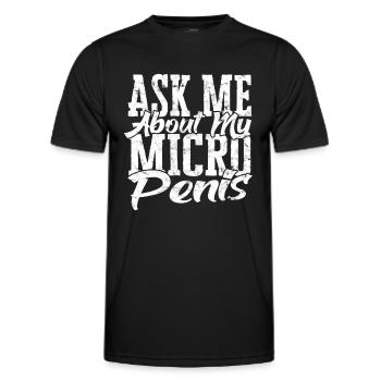 Micropenis Small Penis Sex Cock Club Micro - Men's Functional T-Shirt - black - Front - AI Model Male 178 dark (178cm)