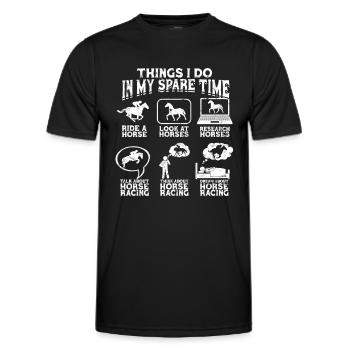 pferderennen pferd reiten pferde reiter geschenk g - Männer Funktions-T-Shirt - Schwarz - Vorne - AI Model Male 178 dark (178cm)