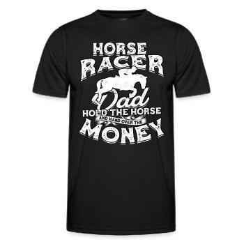 pferderennen pferd reiten pferde reiter geschenk g - Männer Funktions-T-Shirt - Schwarz - Vorne - AI Model Male 178 dark (178cm)