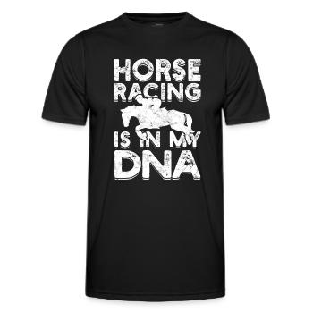 pferderennen pferd reiten pferde reiter geschenk g - Männer Funktions-T-Shirt - Schwarz - Vorne - AI Model Male 178 dark (178cm)