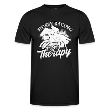 pferderennen pferd reiten pferde reiter geschenk g - Männer Funktions-T-Shirt - Schwarz - Vorne - AI Model Male 178 dark (178cm)