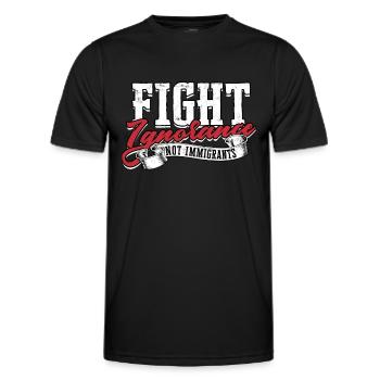 USA America Immigrants US Citizens American FL - Men's Functional T-Shirt - black - Front - AI Model Male 178 dark (178cm)