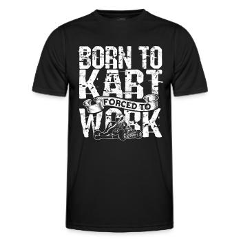 Kart conduite de kart pilotes de course Pilotes de course - T-shirt sport Homme - noir - Devant - AI Model Male 178 dark (178cm)