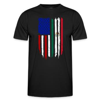 USA America Immigrants US Citizens American FL - Men's Functional T-Shirt - black - Front - AI Model Male 178 dark (178cm)