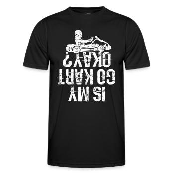 Kart conduite de kart pilotes de course Pilotes de course - T-shirt sport Homme - noir - Devant - AI Model Male 178 dark (178cm)