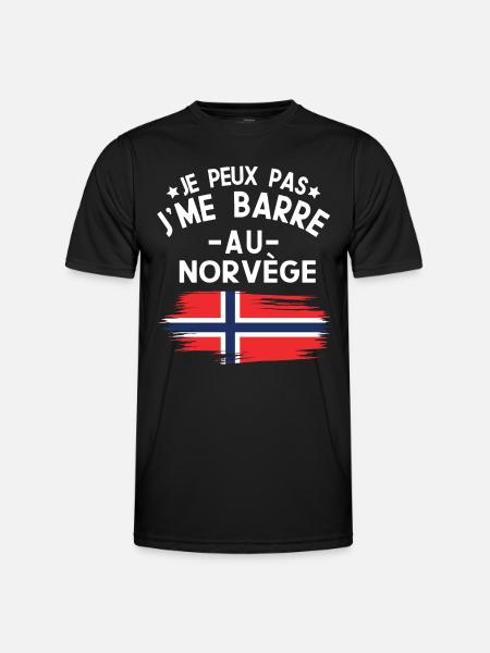 Je Peux Pas J'me Barre Au Norvège Vacances - T-shirt sport Homme - noir