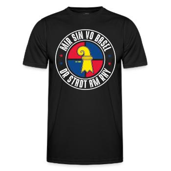 BASEL - Männer Funktions-T-Shirt - Schwarz - Vorne - AI Model Male 178 dark (178cm)