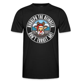 Rudolph - Männer Funktions-T-Shirt - Schwarz - Vorne - AI Model Male 178 dark (178cm)