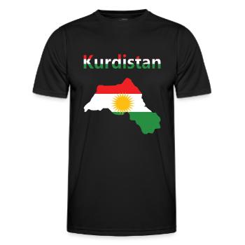 Kurdistan Flag Bakur Bashur Rojava Rojhlt Newroz - Men's Functional T-Shirt - black - Front - AI Model Male 178 dark (178cm)